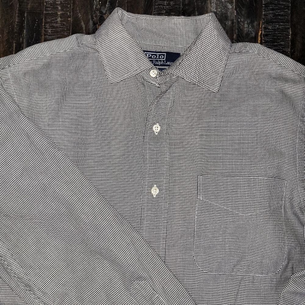 Polo Ralph Lauren Philip Cotton Button Up Shirt Mens Size 15.5-33